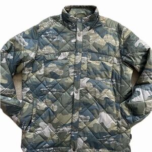 STIO Men's Green Camouflage Insulated Snap Shirt, Medium